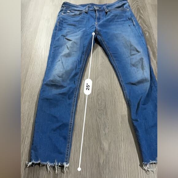 Rag & Bone Cate Mid‎ Rise Ankle Raw Hem Skinny Jeans Size 26 - Picture 13 of 13